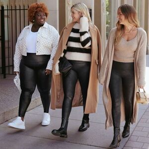 knix x The Birds Papaya Legging Womens XXL Black Liquid Sleek New